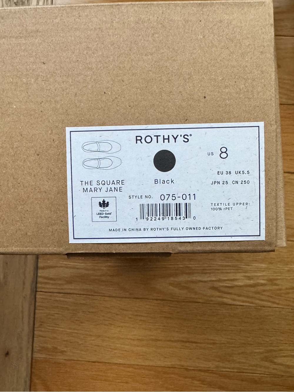 NWT Rothy’s The Square Mary Jane Black 8 - Picture 4 of 6